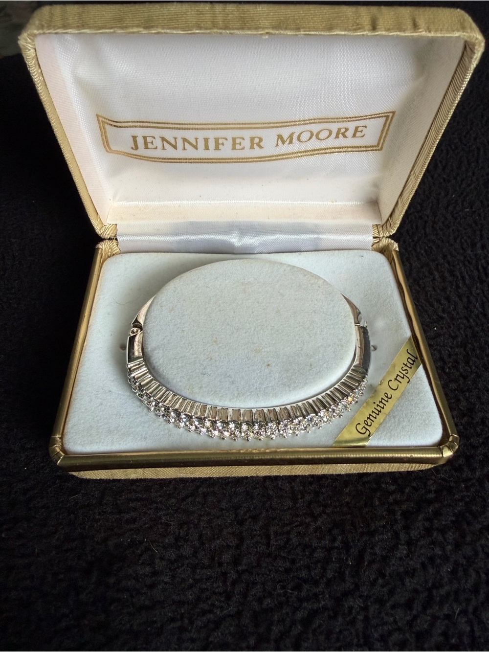 Vintage Jennifer Moore Crystal Rhinestone Silver Tone Bracelet,NIB - Picture 14 of 16